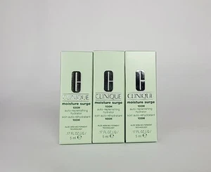 3x Clinique Moisture Surge 100H Auto-Replenishing Hydrator 0.17 fl. oz/ 5 mL ea - Picture 1 of 5