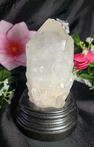 Grande 4.7" 398g Potente Vela Piña Cuarzo con Base Punta de Racimo de Cristal - Imagen 1 de 24