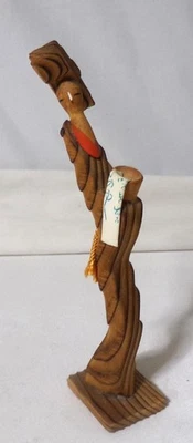 1960s Japan Carved Cryptomeria Wood Creative Kokeshi Doll - Image 1 of 4