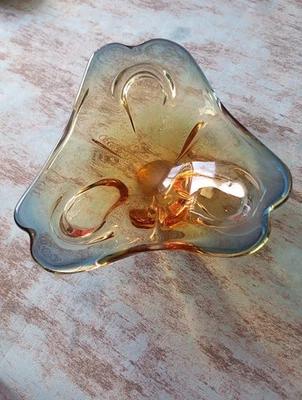 Cendrier Vide Poche Murano Sommerso Vintage Années 1970's 24 cm x 20 cm x 8 cm - Photo 1/4