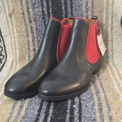 Pikolinos Royal Women’s Leather Chelsea Ankle Boots Black/Red EU 40 (US 9.5) NWT - Image 1 of 4