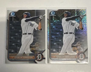 2022 Bowman Chrome Prospects Spencer Torkelson #BCP-6 Mojo Refractor RC 2 Cards - Picture 1 of 5