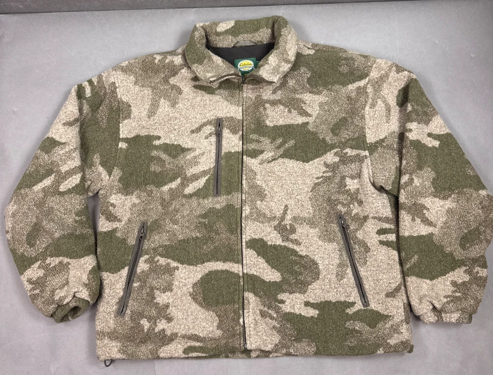 Cabelas Jacket Men Large Wooltimate Windshear Outfitter Camo 4Most See Descriptn - Image 1 of 4