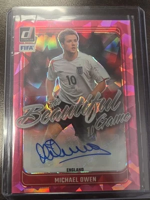 Michael Owen England 2024-25 Donruss Pink Ice Autograph Only 1 Available! Rare - Image 1 of 2