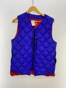 A Bathing Ape Down Vest L Nylon Blue Plain Used - Picture 1 of 3