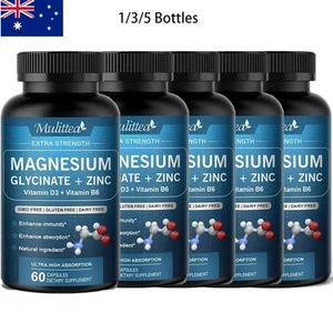 Magnesium Glycinate Capsules 500mg Per Serving - Highest Potency Capsules - Zdjęcie 1 z 12