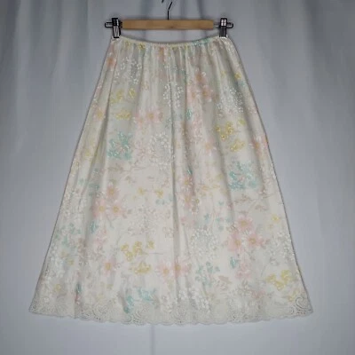 Christian Dior De Colección Medio Slip Largo Logo Floral UNIÓN Swiftie Pastel Fairycore Años 60 Foto 1 de 4