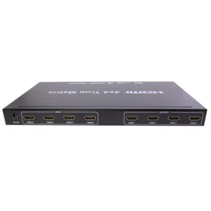 4x4 HDMI True Matrix Switch Splitter Selector Fernbedienung 3D 1080P 4 in 4 Out - Bild 1 von 9