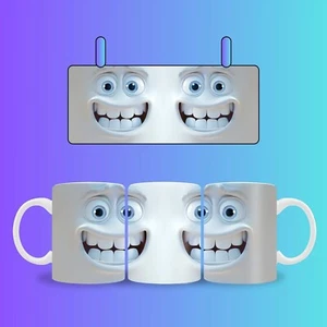 Kaffeetasse Sarkastisches Gesicht 3D Tasse Kaffeebecher Geschenk Keramik - Bild 1 von 1