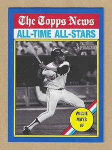 2025 Topps Heritage WILLIE MAYS ALL-TIME ALL-STARS #341 BLUE BORDER PARALLEL HOF - Picture 1 of 2