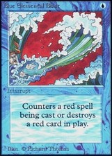 [1x] Blue Elemental Blast - Slight Play, English - Beta MTG Magic