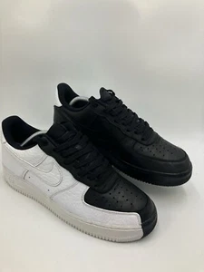 Nike Air Force 1 Low Split Black White Trainers Men Size 9 UK 44 EU Very Rare - Picture 1 of 22
