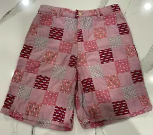 Pantalones cortos de algodón Vineyard Vines rosa ballena azul ancla pez mosaico logotipo niño 14 - Imagen 1 de 4