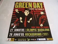 GREEN DAY + JIMMY EAT WORLD ORIGINAL POSTER TOUR 2005 BADALONA MADRID 17X12" 