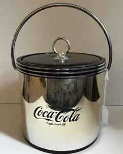 Cubo de hielo Coca-Cola 3,5 cuartos de galón plateado hecho en EE. UU. ¡Bonito! - Imagen 1 de 4