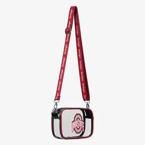 NCAA Ohio State Buckeyes Stadium Team Stripe Clear Crossbody Bag by FOCO - Picture 1 of 2