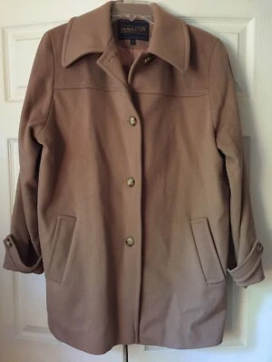Pendleton Winter Coat Camel Tan Soft Wool Jacket Coat Classic Style Quality Med - Image 1 of 4