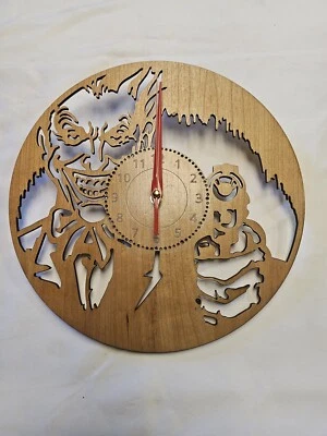 Reloj de pared Joker 5 mm madera de cerezo hecho a mano Foto 1 de 3
