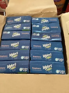 Wylers Light Raspberry Singles To Go Drink Mix 8 count Sugar Free Lot of 12 3/27 - Picture 1 of 4