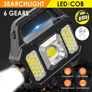 Portable Solar LED Flashlight Tactical Light Camping Hiking Torch Rechargeable