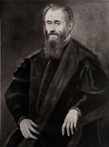 PORTRAIT d'HOMME (du Tintoret) - Gravure 19e (Collection Marczell de Nemes) - Picture 1 of 2