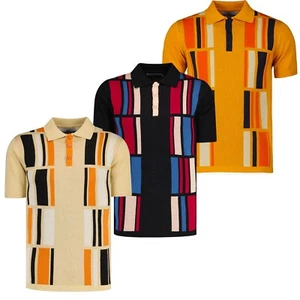 NUEVO POLO MADCAP MOD 50 años 60 JACQUARD TEJIDO RETRO Vintage CAMISA Cometa MC1004 - Imagen 1 de 22
