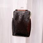 Women Sequin Shoulder Chain Bag Metal Cigarette Snap Case Clasp Pouch