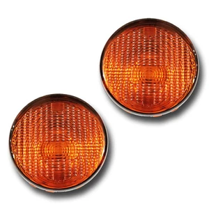 Fits 07-12 Jeep Wrangler Amber Driver + Passenger Signal Parking Lamp Light Pair - Picture 1 of 5