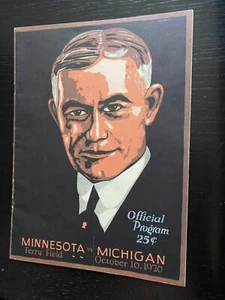 1926 MICHIGAN MINNESOTA COLLEGE FOOTBALL GAME PROGRAM FIELDING YOST ON COVER VG - Picture 1 of 6