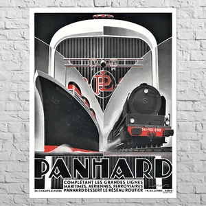 Póster Panhard, 1932 | 26x33" tamaño grande A1 | Industrial, motor del siglo XX - Imagen 1 de 5