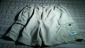 Bimini Bay khaki elastische Taille Nylon Cargo Shorts Erwachsene 40 36-44W, 20,5L, 8I gebraucht, in einwandfreiem Zustand - Bild 1 von 7