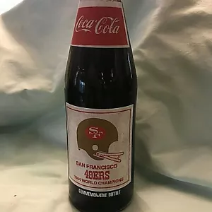 Botella conmemorativa de los 49ers de los Campos Mundiales de San Francisco 1984 de Coca Cola - Imagen 1 de 4