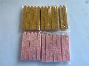 12 x Sealing Wax Sticks Wicks Candle for Wax Seal Stamps Gold or Pink - Foto 1 di 5