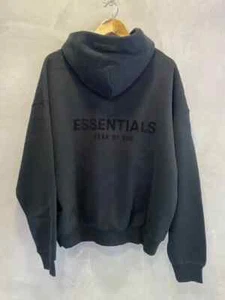 Essentials Fear Of God Hoodie Stretch Limo SS22 BLACK Sizes M - Picture 1 of 4