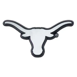 University of Texas Longhorns Premium Solid Metal Chrome Plated Car Emblem - Picture 1 of 1