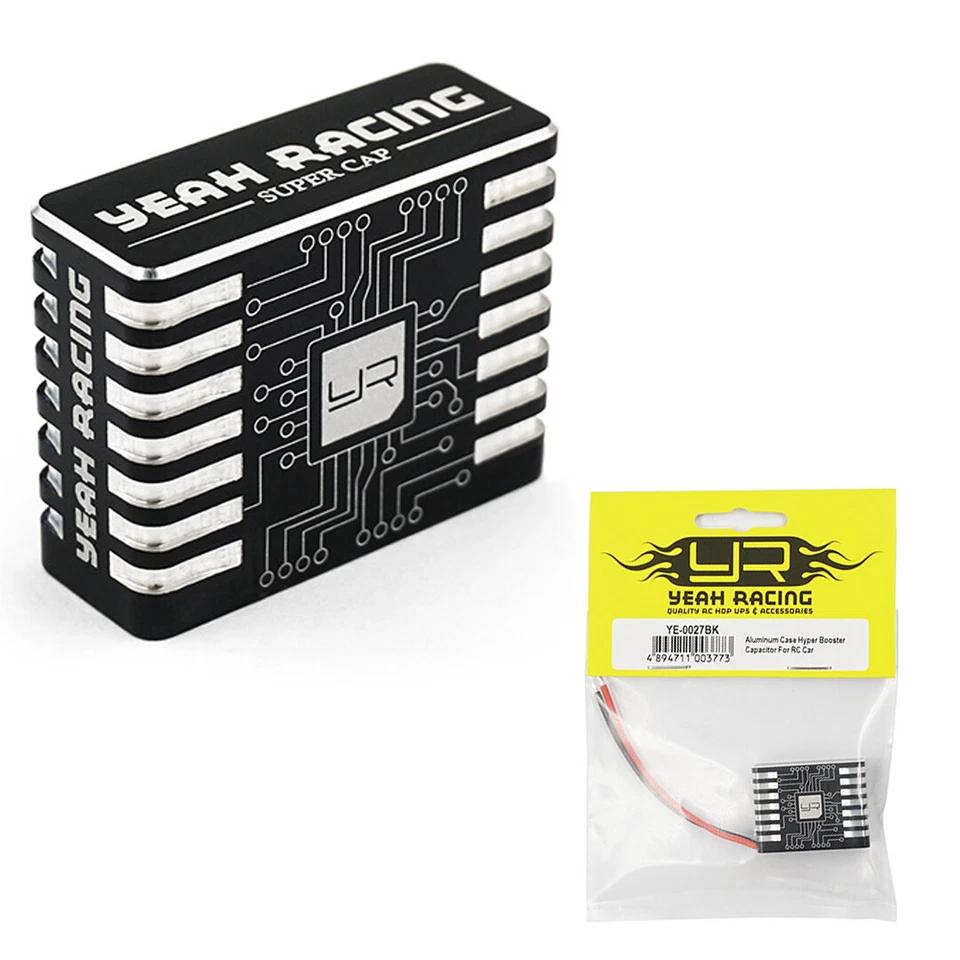 Yeah Racing YE-0027BK Aluminum Case Hyper Booster Capacitor For RC Car Black - Image 1 of 1