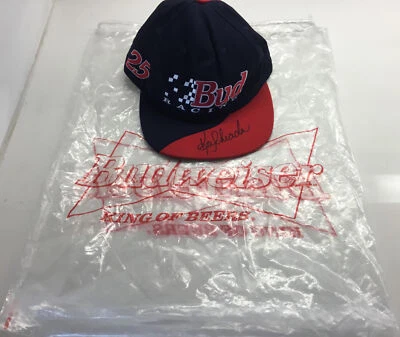 Ken Schrader Autographed Bud Racing #25 Nascar Adjustable Hat Number 1334 - Image 1 of 4