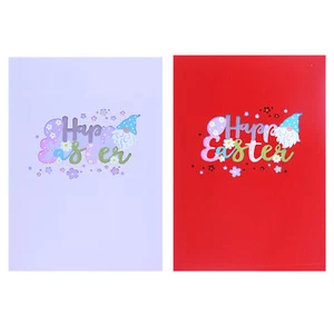 1Pc 3D Pop Up Greeting Card Bunny Easter Card Holiday Cards Happy Easter - Picture 1 of 14