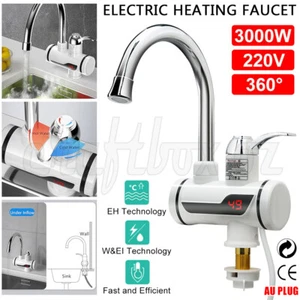3000W Hot Water Heater Faucet Instant Tankless Electric Kitchen Fast Heating Tap - Picture 1 of 12