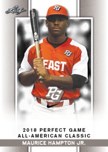 2018 Maurice Hampton Jr Leaf Perfect Game Nike AA Classic Aflac Game-Day SP Rook