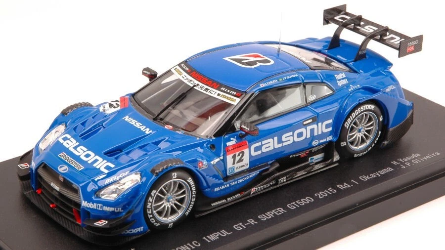 Ebbro NISSAN GT-R N.12 7th OKAYAMA 2015 SUPER GT500 YASUDA-OLIVEIRA 1:43 - Immagine 1 di 1