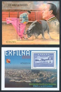 ESPAÑA - AÑO 2001 - EDIFIL 3816 - 3834** - 2 HB. EXFILNA Y TOROS - MNH - Bild 1 von 1