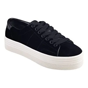 Marc Fisher LTD Emmy Platform Sneaker in Black Leather Size 6M - Picture 1 of 1