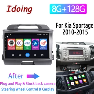 For 2010-2016 Kia Sportage Car Stereo Radio Carplay Android 12 WIFI GPS NAVI BT - Picture 1 of 14