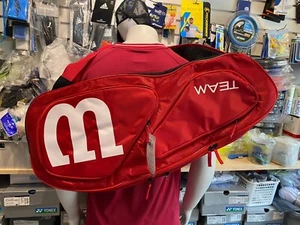 Wilson Team II 9PK Bag Tennis Racket Racquet Sports Bag Red NWT WRZ857609 - Picture 1 of 4