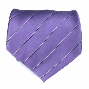 Donald J. Trump Signature Collection Tie Men's 100% Silk Purple Striped Necktie - Picture 1 of 8