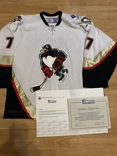 Game Worn Ouellet Wilkes-Barre Scranton Penguins 2006 AHL Hockey Jersey WBS 54