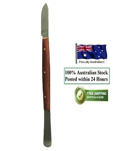 Dental Wax Knife Stainless Steel 13 Cm Wooden Handle Cutting Curving Lab Knife - Picture 1 of 2