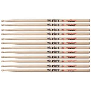 6 Pairs Vic Firth X5A Wood Tip American Classic Hickory Extreme 5A Drumsticks - Picture 1 of 2