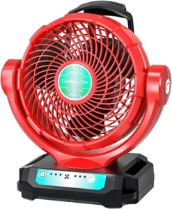 Battery Powered Fan Personal Outdoor Cordless Fan Compatible with Milwaukee 18V - Picture 1 of 7